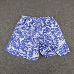 Columbia PFG Swim Shorts Mens Small Blue Tropical Fish Print Lined Trunks